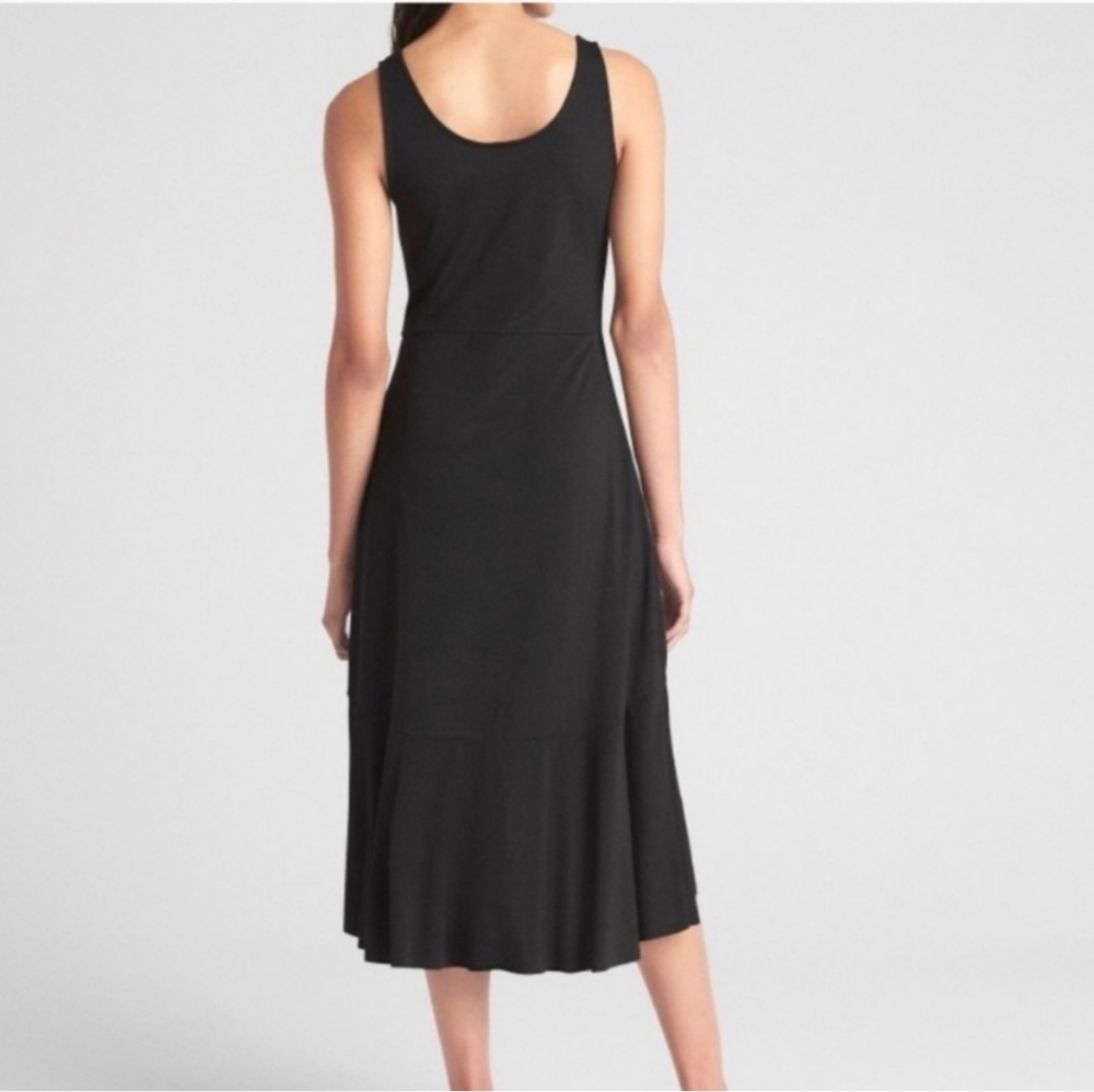 Vintage GAP Soft Peplum Hi-Low Hem Sleeveless Midi Dress - Picture 2 of 8